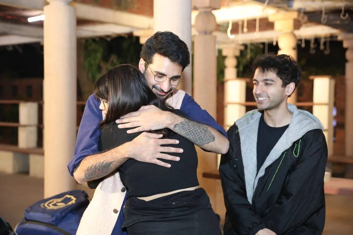 An embrace after a session